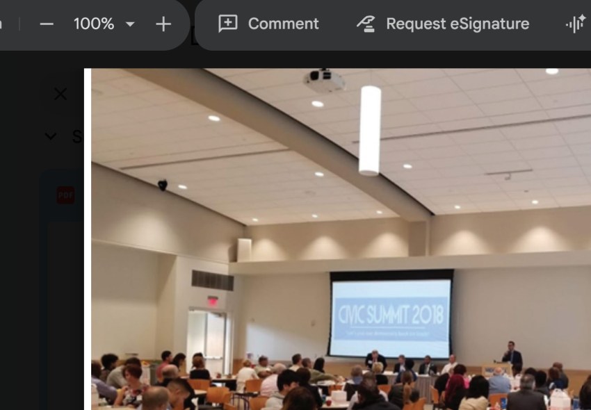 Civic summit with community participants