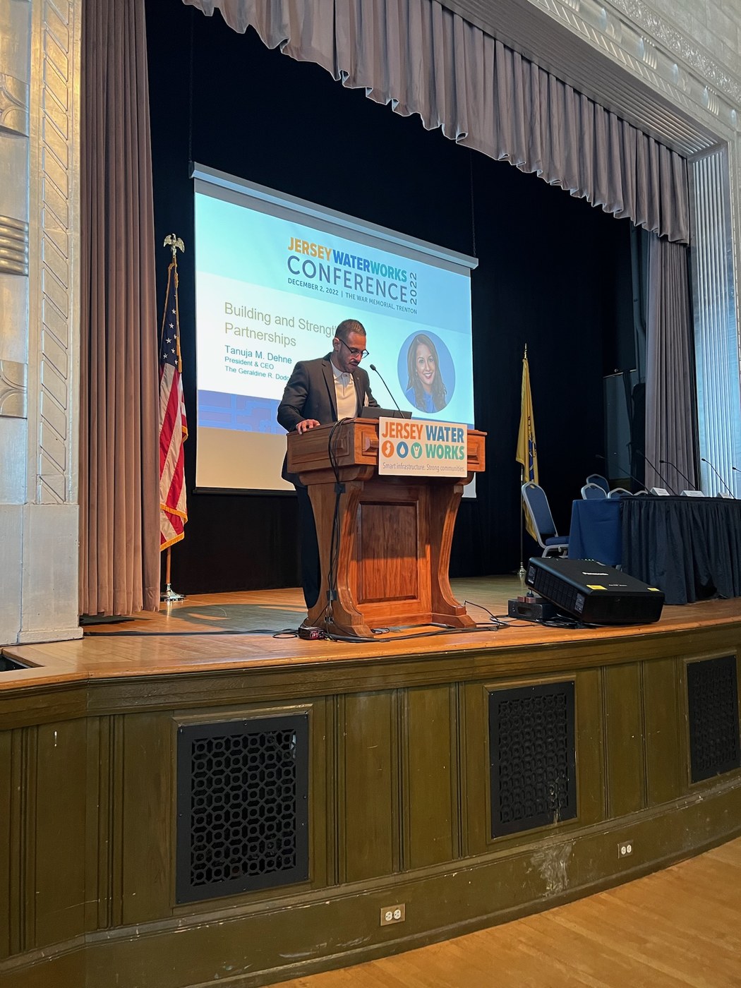 Joel Rosa speaking at the Jersey Water Works Conference